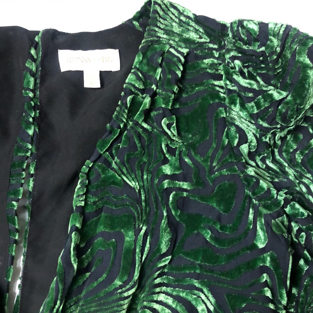 RONNY KOBO Elegant Green Velvet Dress Size XS - Picture 8 of 13